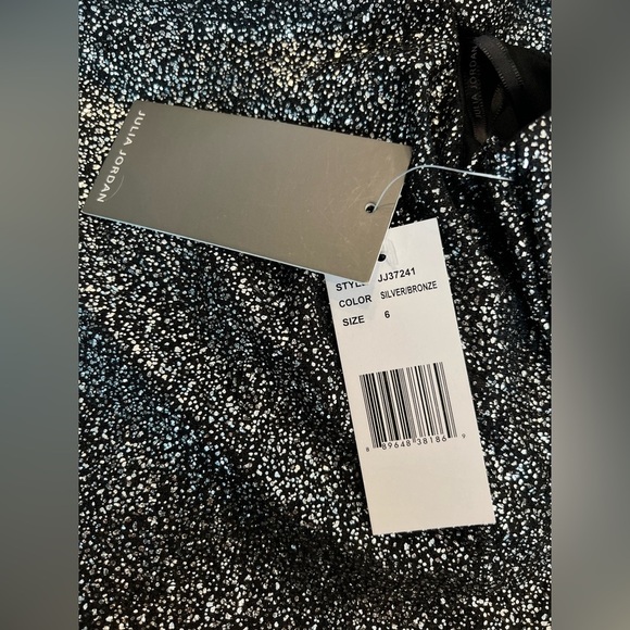 NWT Julia Jordan Ombré Sparkle Dress Silver/Bronze Size 6 - Picture 7 of 7
